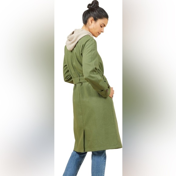 OUTERKNOWN Baker Trench Coat in olive size XS - Picture 2 of 8